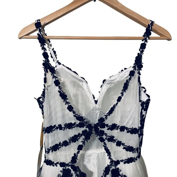 Say Yes to PROM WH Dress BLK Floral Lace Applique Open Back Straps Tulle Skirt 8 - Picture 8 of 16